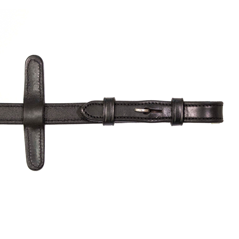 Henry James Calfskin Supergrip Reins with Stoppers - Black-2